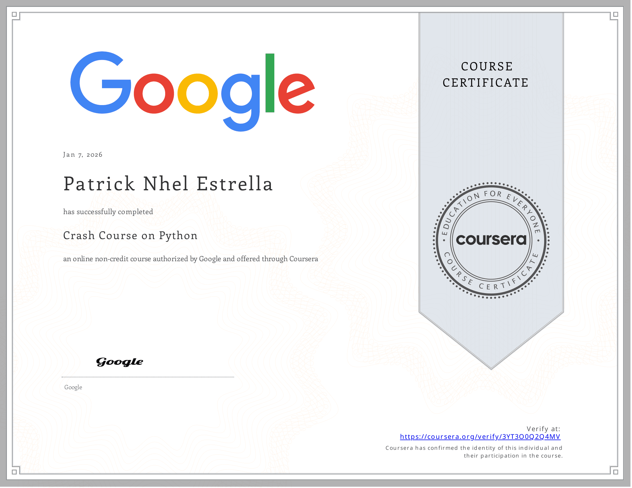 Crash Course on Python image